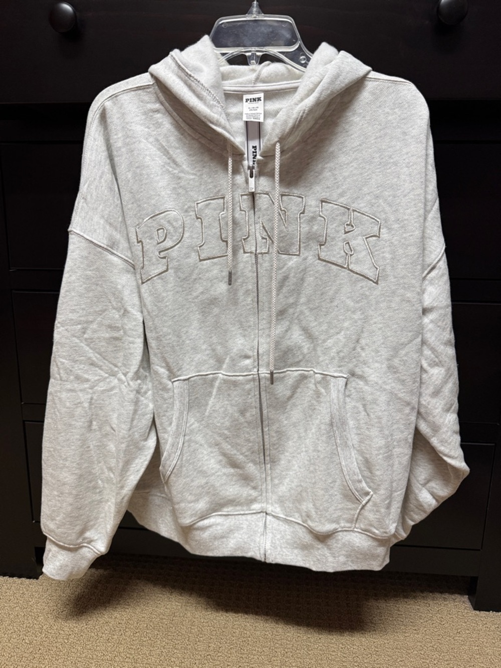 PINK Victoria's Secret Hoodie in Light Heather Gray